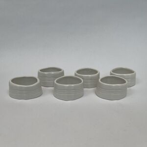 Napkin Rings All White Lot of 6